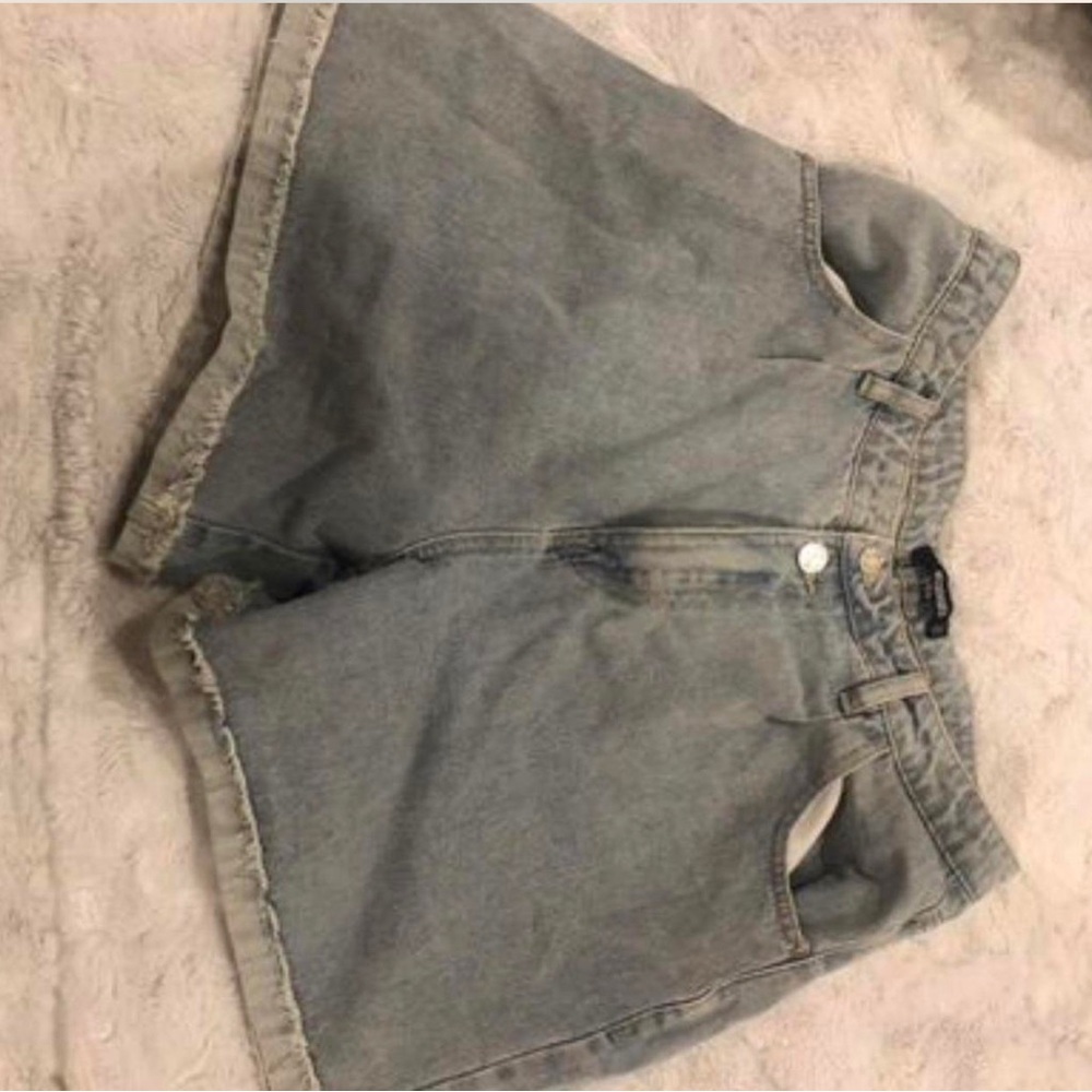 High waisted jean shorts